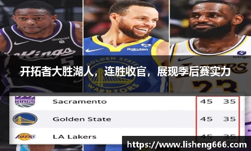 开拓者大胜湖人，连胜收官，展现季后赛实力